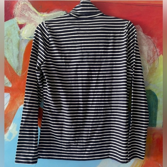 NWT TALBOT CLASSIC TURTLENECK BLACK/WHITE STRIPE LONG SLEEVE
SIZE S - Picture 4 of 5